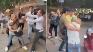 Clout Turns to Chaos in Bihar: 2 Foreign YouTubers Brawl on Bodh Gaya Street, 1 Stabbed During Viral Reel Shoot! (Watch Video)