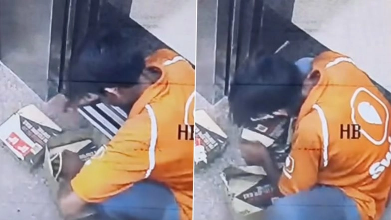 ‘Swiggy Delivery Boy’ Caught Stealing a Part of Food Order in Ahmedabad Society, LinkedIn Post With Video Asking ‘Who Bears Responsibility?’ Goes Viral