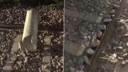 Train Accident Averted on Delhi&ndash;Saharanpur Railway Line After 10-Foot-Long Iron Pipe Found on Track in Uttar Pradesh&rsquo;s Shamli (Watch Video)