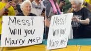 Lionel Messi Receives 'Will You Marry Me?' Proposal From Elderly Fan Holding Poster During Inter Miami vs Palmeiras FIFA Club World Cup 2025 Match (Watch Video)