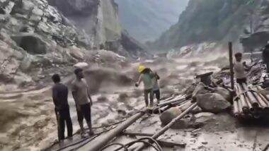 Sikkim Rains: Teesta River Water Level Rises Amid Heavy Rainfall, IMD Issues Red Alert for Mangan District (Watch Videos)