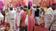 Jaunpur: Mahendra Rajbhar Garlanded, Repeatedly Slapped by Suheldev Bhartiya Samaj Party Workers on Stage in Uttar Pradesh; Video Goes Viral