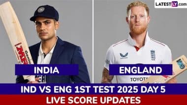 India vs England Live Score Updates of 1st Test 2025 Day 5