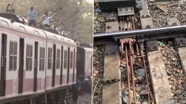 Delhi Train Derailment: 1 Coach of Passenger Train en Route to Ghaziabad Derails Near Shivaji Bridge, Restoration Underway (Watch Video)