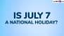 Nationwide Holiday in India on 7 July 2025 for Muharram? 7th July Public Holiday Not Yet Officially Declared, Check if Stock Markets, Banks, Schools and Colleges Remain Open or Closed