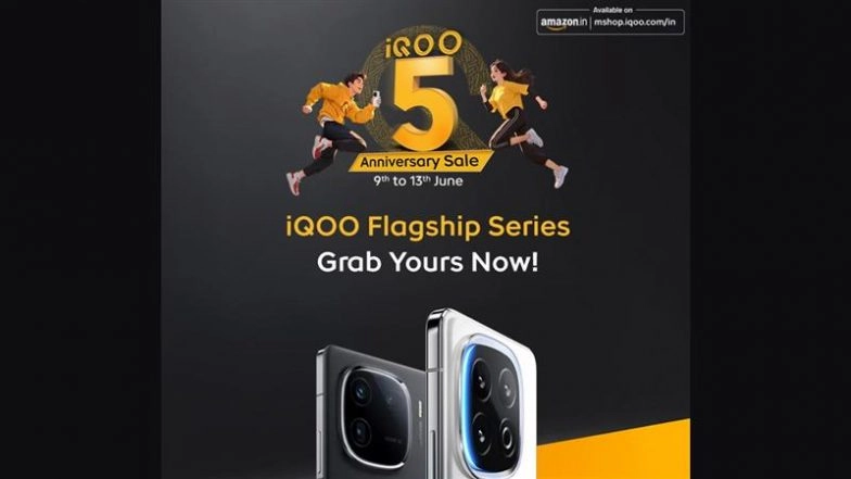 iQOO 5th Anniversary Sale Goes Live: Discounts on iQOO Z9, iQOO Neo 10, iQOO 12, iQOO 13 and More; Check Offer Price and Other Details