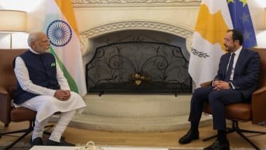 PM Narendra Modi and Cyprus President Nikos Christodoulides Hold Delegation-Level Talks in Nicosia; EAM S Jaishankar, NSA Ajit Doval Also Attend Meet