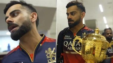 Virat Kohli Expresses Excitement Of Celebrating Maiden Indian Premier League Title In Bengaluru To 'Feel The Real Side' While Walking Inside RCB Dressing Room With Former Legend AB de Villiers (Watch Video)