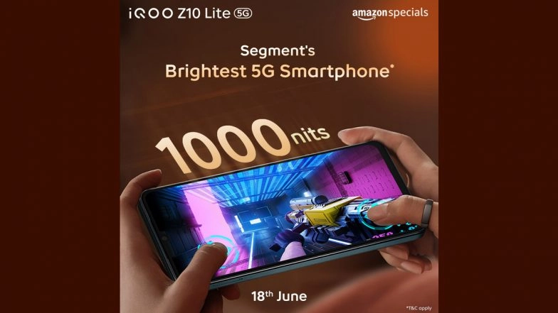 iQOO Z10 Lite 5G Teased As ‘Segments Brightest 5G Smartphone’ Ahead of Launch in India on June 18; Check Expected Price, Specifications and Features