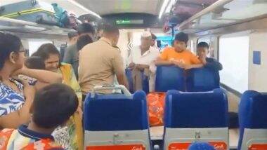 Vande Bharat Targetted in Uttar Pradesh: Child Injured After Miscreants Throw Stone at Vande Bharat Train in Prayagraj, Video Surfaces