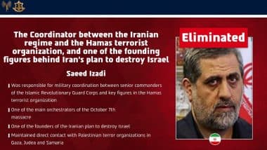Saeed Izadi Dead: IDF Eliminates Key Commander and Orchestrator of October 7 Massacre in Israel