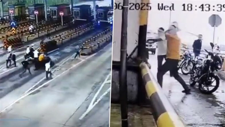 Odaki Toll Plaza Turns Warzone As Over 25 Masked Men on Bikes Launch Savage Attack on Staff, Smash Booths and Cameras in Coordinated Rampage; Video Goes Viral