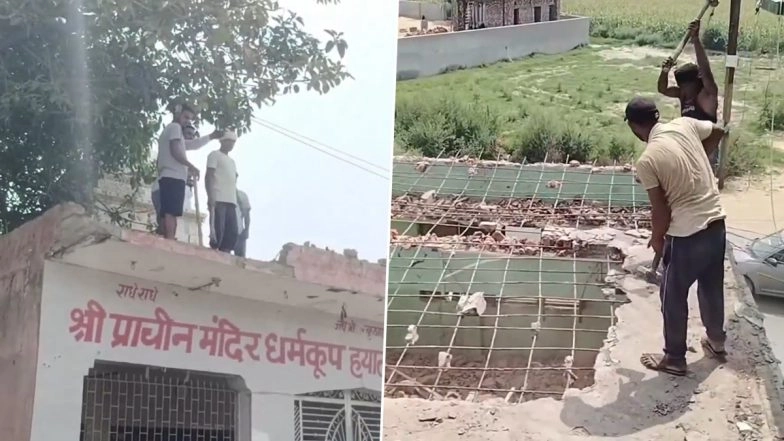 Sambhal: Hindus and Muslims Jointly Demolish Parts of Illegally Built Mosque, Dargah, and Temple; Video Goes Viral