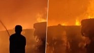 Bhopal Fire: Major Blaze Erupts at Factory in Madhya Pradesh&rsquo;s Bairagarh, Video Shows Raging Flames