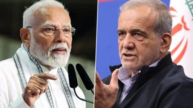 PM Narendra Modi Speaks to Iranian President Masoud Pezeshkian, Calls for Immediate De-Escalation of Iran-Israel Conflict Through Dialogue and Diplomacy
