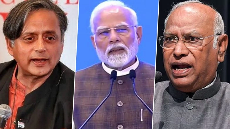 Tharoor in CWC Because of His English, Says Kharge Amid Row Over Modi Praise