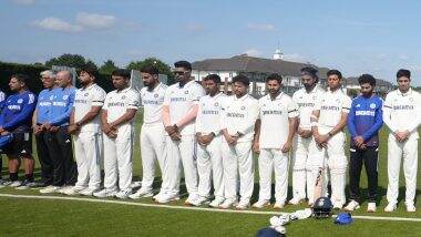 Ahmedabad Plane Crash: Indian Cricketers in England Wear Black Armbands, Observe a Minute’s Silence in Memory of Air India Flight Victims