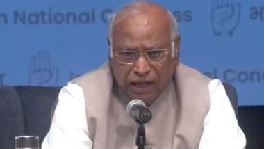 BJP Staging Emergency ‘Drama’ To Hide Governance Failure; Election Commission ‘Puppet’ in Govt’s Hands, Says Mallikarjun Kharge (Watch Videos)