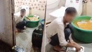 Mathura Shocker: Youth Seen Washing Restaurant Dishes Inside Toilet in Uttar Pradesh, Arrested After Video Goes Viral