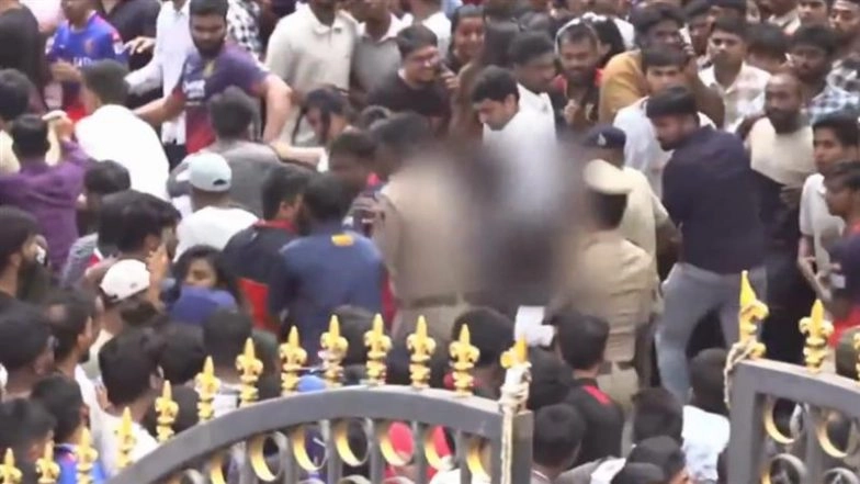 Bengaluru Stampede: 7 Reportedly Dead in Crowd Crush Near Chinnaswamy Stadium During RCB IPL 2025 Victory Celebrations, Heart-Wrenching Scenes Emerge (Videos)