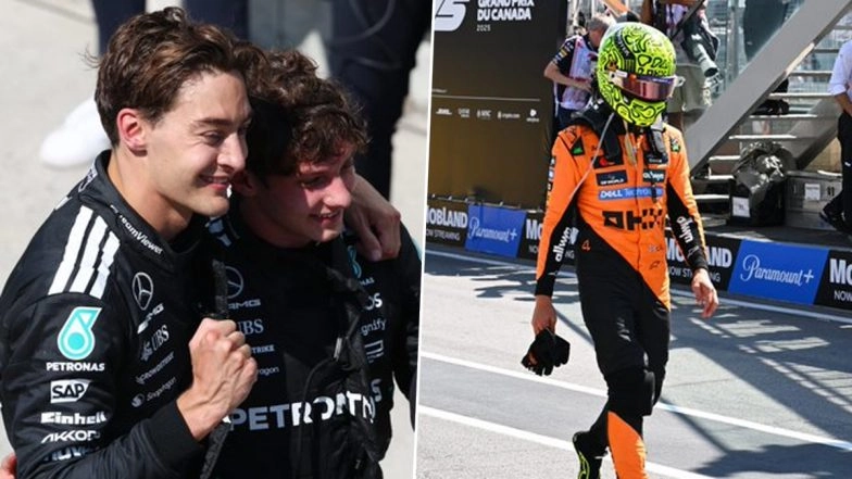 George Russell Holds Off Max Verstappen for Canadian Grand Prix Win As McLarens Collide 