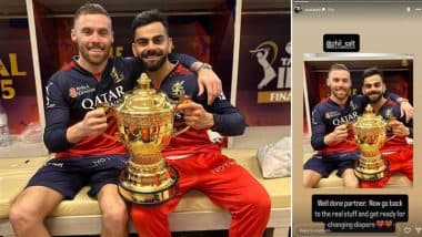 Virat Kohli Jokingly Tells Phil Salt to 'Get Ready for Changing Diapers' After RCB Clinches IPL 2025 Title, Referring to England Batter’s Newborn (See Post)