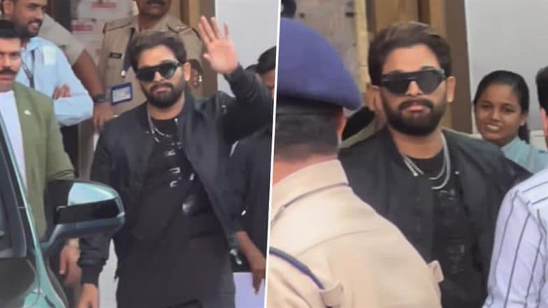 Allu Arjun Arrives in Mumbai Days After Deepika Padukone Joins ‘AA22xA6’ As Female Lead; Telugu Superstar Looks Dashing in All-Black Ensemble (Watch Video)