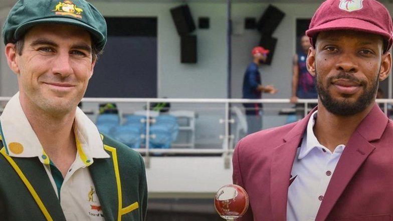 How To Watch WI vs AUS 1st Test 2025 Day 1 Free Live Streaming Online? Get Free Telecast Details of West Indies vs Australia Frank Worrell Trophy Cricket Match on TV