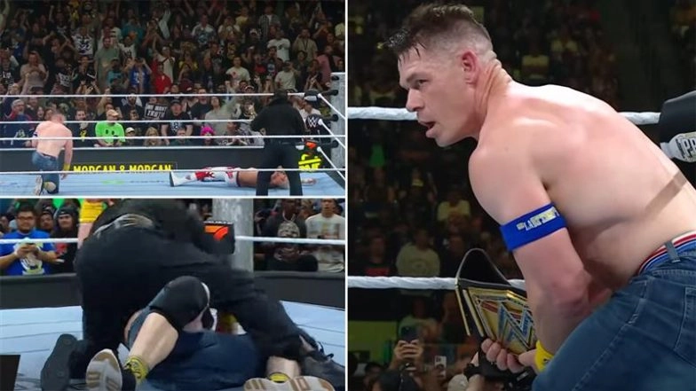 R-Truth Sneak Attacks John Cena During WWE Money In The Bank 2025, Wrestler Costs Undisputed Champion Tag Team Match Against Cody Rhodes and Jey Uso (Watch Video)
