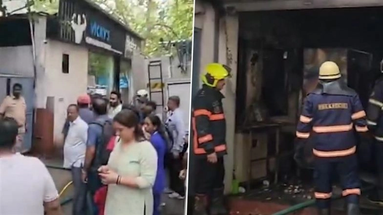 Mumbai Fire: Goods Worth Lakhs Gutted As Massive Blaze Erupts at Zepto Warehouse in Dahisar, Firefighters Rush To Spot (Watch Video)