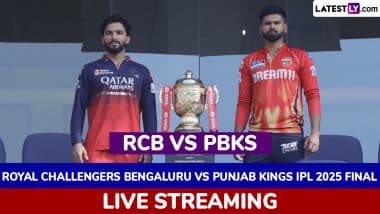 Royal Challengers Bengaluru vs Punjab Kings IPL 2025 Final Free Live Streaming Online: How To Watch RCB vs PBKS Indian Premier League T20 Cricket Match Live Telecast on TV?