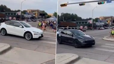 Tesla Robotaxi Trials: Tesla's Driverless Model Y Robotaxi Begins Public Tests in Austin, Elon Musk Reacts (Watch Video)