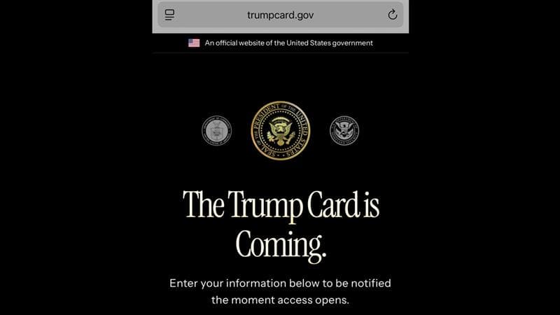 US President Donald Trump Launches Website for "Trump Card" Offering Permanent Residency