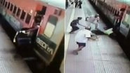 Heroic Act Caught on Camera in Cuttack: Railway Constable Saves Passenger From Near-Fatal Fall While Boarding Moving Kanyakumari&ndash;Dibrugarh Express; Video Surfaces
