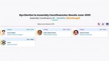 Kaliganj Assembly By-Election Result 2025: TMC Candidate Alifa Ahamed Takes Early Lead in West Bengal Bypoll As Counting of Votes Progresses
