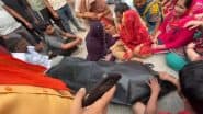 Ghaziabad: Man Going To Lodge Complaint Over Car Dispute Shot Dead Outside Police Station, Family Holds Protest With Dead Body Demanding Justice (Watch Videos)