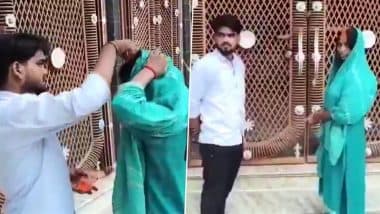 ‘She Loved Someone Else, So I Let Her Go’: Jaunpur Man Marries Off Wife to Her Lover at Temple After She Refuses to Live With Him, Blesses Couple in Emotional Farewell; Video Goes Viral