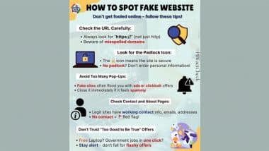 How To Spot a Fake Website? PIB Fact Check Shares 5 Simple Tips To Identify Fraudulent Sites and Stay Safe From Online Scams