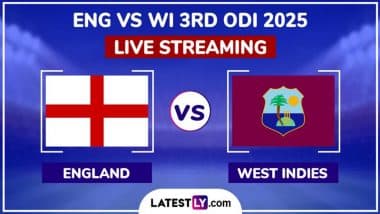 England vs West Indies 3rd ODI 2025 Free Live Streaming Online: How To Watch ENG vs WI Cricket Match Live Telecast on TV in India?
