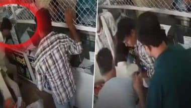 Nagaur: Youth Suffers Heart Attack at E-Mitra Center in Rajasthan, Operator’s Quick CPR Saves His Life; Video Surfaces