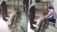 Bijnor: Sanitation Worker Injured in Rickshaw Mishap Forced To Lie on Floor for X-Ray at Kiratpur CHC, Video Goes Viral