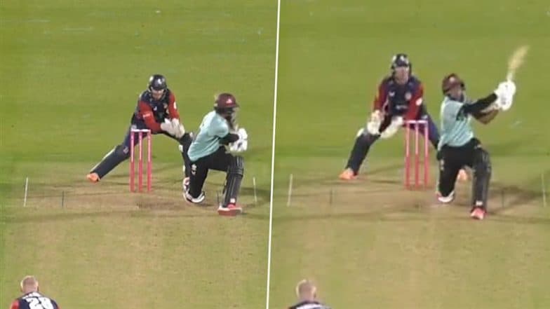 Chris Jordan Strikes Final Ball Four For Surrey To Clinch Last Ball Thriller Against Kent City in T20 Blast 2025 (Watch Video)