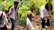 Indore Couple Case: Tourist Shares New Video Showing 3 Murder Accused Trekking Ahead of Sonam and Raja Raghuvanshi Near Double Decker Root Bridge in Meghalaya