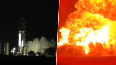 SpaceX Starship Explosion: Ship 36 Blows Up in Fiery Blast During Static Fire Test, Video Surfaces