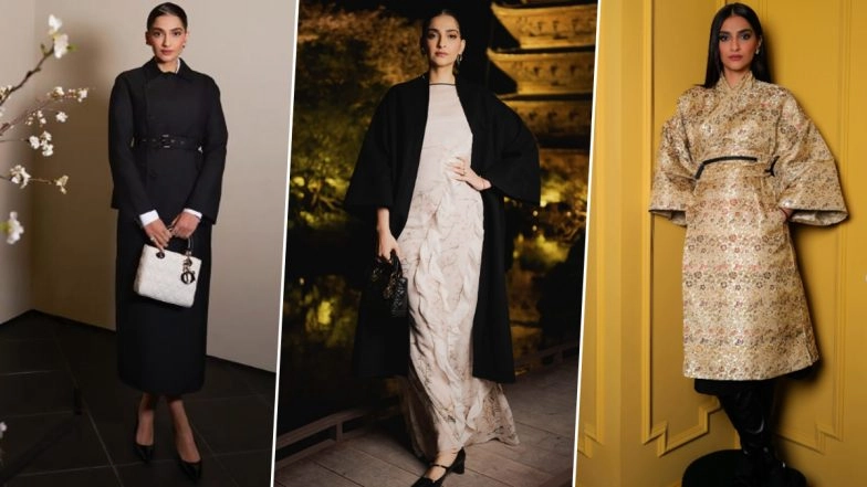 Sonam Kapoor X Dior – a Match Made in Fashion Heaven! Kimonos, A-Line Silhouettes and More, Actress’ Stunning Looks is a Whole Mood (See Pics)