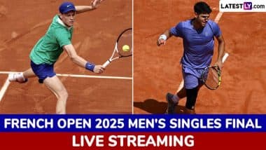 Jannik Sinner vs Carlos Alcaraz, French Open 2025 Free Live Streaming Online: How To Watch Live TV Telecast of Men's Singles Final Roland Garros Tennis Match?