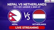 Nepal vs Netherlands ICC Men’s Cricket World Cup League 2 Free Live Streaming Online: How To Watch NEP vs NED ICC CWC League 2 ODI Cricket Match Live Telecast on TV?