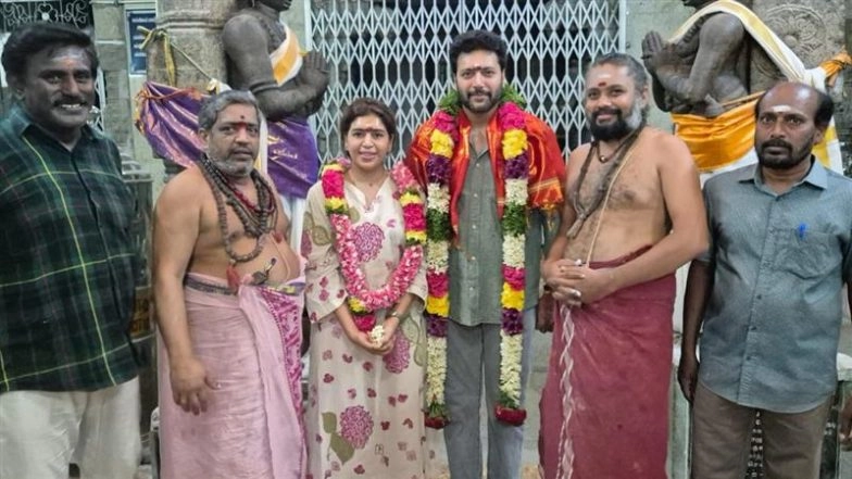 Ravi Mohan Seeks Blessings at Kundrakudi Temple With Rumoured Girlfriend Keneeshaa Francis Amid Divorce Battle With Aarti Ravi (See Pic)