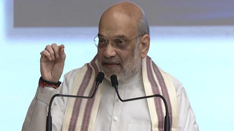 International Yoga Day 2025: Home Minister Amit Shah Leads Yoga Day Celebrations in Ahmedabad, Gujarat HM Harsh Sanghavi Joins Event (Watch Video)