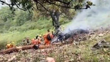 Uttarakhand Chopper Crash: All 7 Passengers, Including Infant Onboard Kedarnath-Bound Helicopter, Confirmed Dead (Watch Videos)